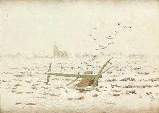 Winter Scene with Plow