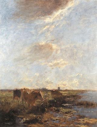 Polder Landscape with Cows (Summer Day)