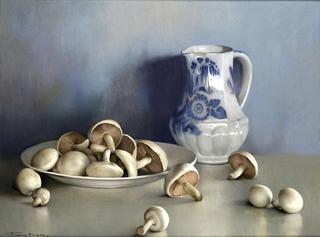 Still Life with Mushrooms and a Pitcher