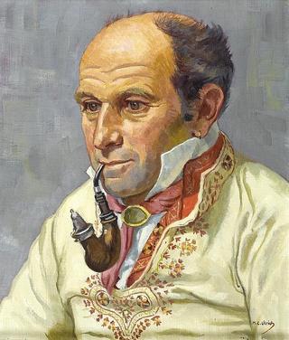 Man with a Pipe in an Appenzeller Costume