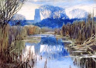 Marshy Landscape with a View of Mendham Church, Suffolk
