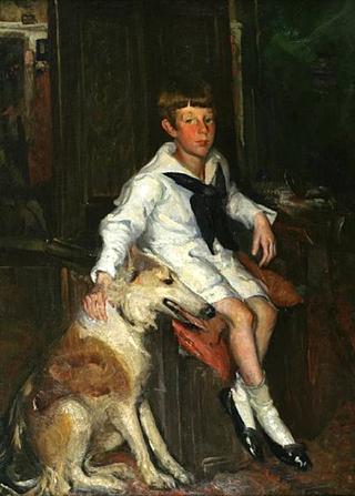 Portrait of a Boy with his Dog