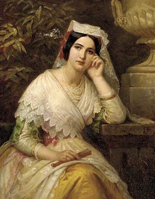 A Young Girl in Italian Festive Dress