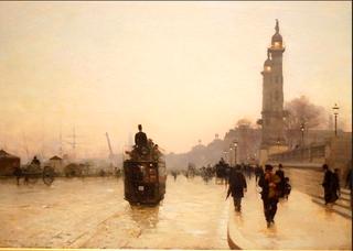 Le quai de Bacalan à Bordeaux le soir