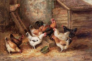 Chickens in a Farmyard