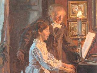 Anna Ancher at the Piano