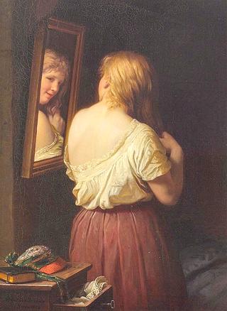 Girl at Her Toilet
