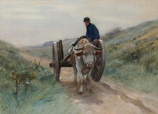 Boy with Ox and Cart