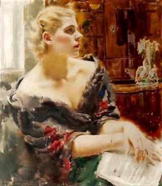 Young woman with a book