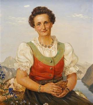 Lady in Costume with Headhogs
