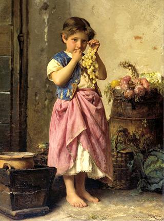 Child with Grapes