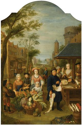 A village market scene