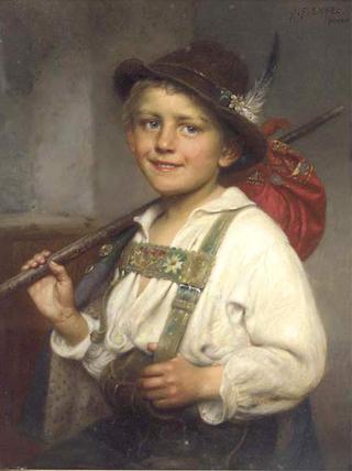 Portrait of a Young Boy in Liederhösen