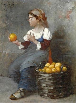 Girl Selling Oranges