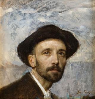 Self-portrait with soft hat