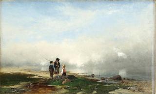 Beach scene with children