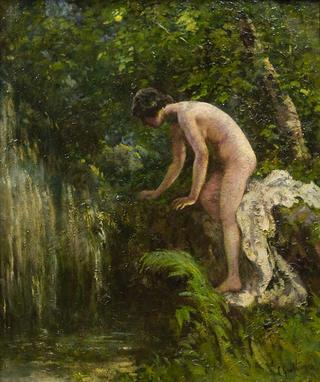 Nude by a Waterfall