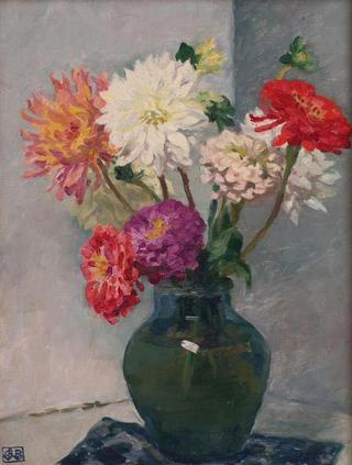 A Vase of Dahlias