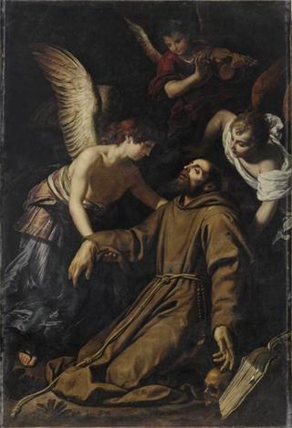 圣安东尼在被羞辱后受到天使的安慰