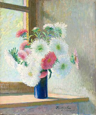 Vase of Chrysanthemums