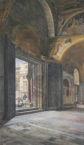 View from the Porch of the Basilica of San Marco on the Piazza di San Marco, Venice