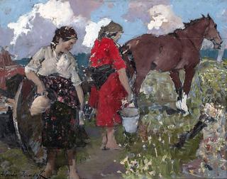 Women with a Horse