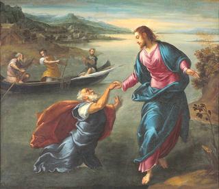 加利利海上的基督和圣彼得