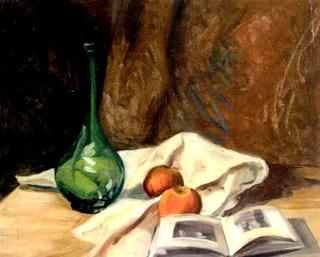 Still-Life with Green Bottle