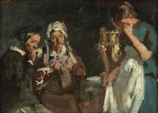 Three peasant women in the room