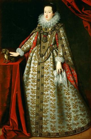 伊莱诺拉·冈萨加，费迪南德二世的妻子，穿着婚纱