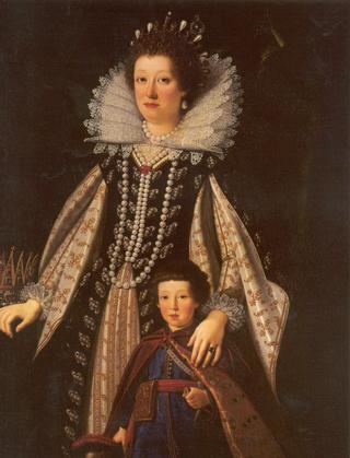 Maria Maddalena of Austria (Wife of Duke Cosimo II de' Medici) with her Son, the Future Ferdinand II