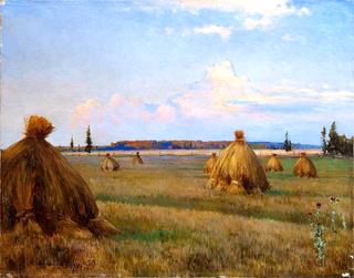 Landscape with Haystacks