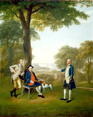 Arthur Holdsworth Conversing with Thomas Taylor and Captain Stancombe by the River Dart