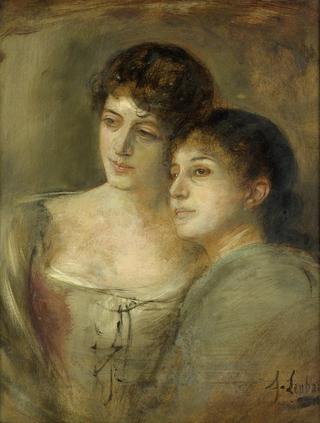 Half-length Portrait of Two Young Ladies