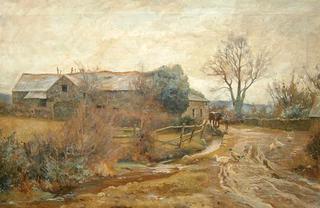 Farmstead with Horse and Ducks