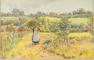 Woman in a Welsh Landscape, Dolwyddelan