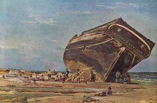 A ship at the beach of Skagen