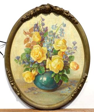 Floral Still Life with Yellow Roses