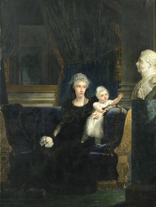 Portrait de la duchesse de Berry avec sa fille, Louise