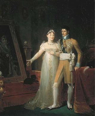 Portrait of Jerome Bonaparte, King of Westphalia, and his wife Princess Catherine