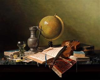 Still Life with Glove and Violin