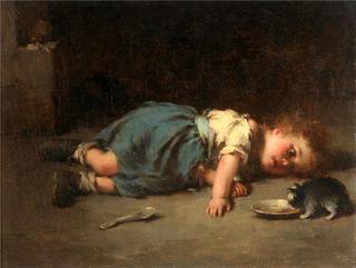 Girl with a Kitten