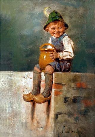 Boy with felt hat