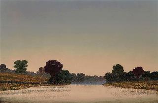 Flooded Pasture: Evening Rain, OK