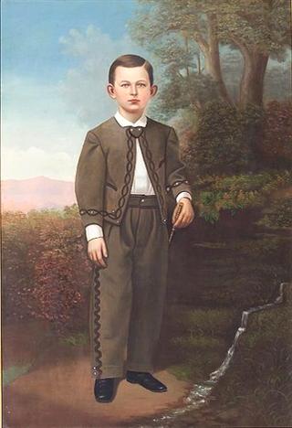 Portrait of a Young Boy Dressed in a Spanish Riding Outfit