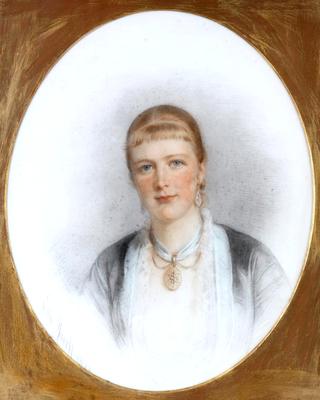 Oval Portrait of Mrs. E. V. Prior