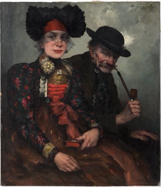 A Couple from Dachau in Traditional Costume