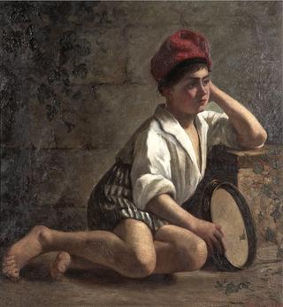 Boy with tambourine