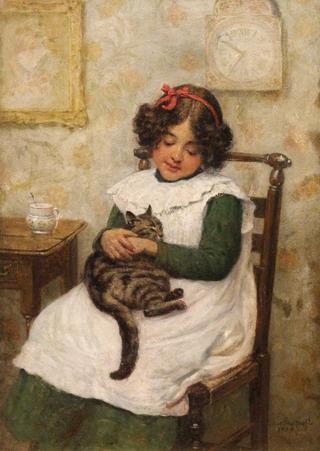 Girl with Cat