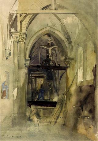 A Church Interior (St Denis - Hors, Amboise ?)